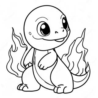 Charmander Na May Mga Apoy Na Pahina Ng Kulay 27089-5905