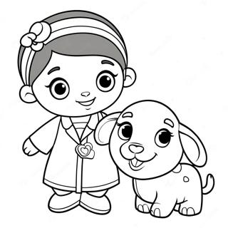 Doc Mcstuffins Kasama Si Lambie Na Pahina Ng Kulay 27294-5935