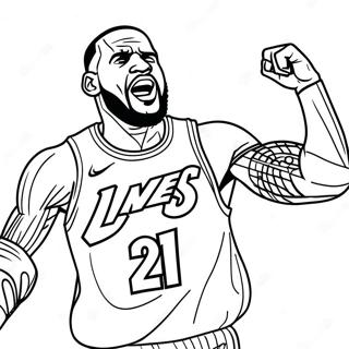 Lebron James Sa Aksyon Na Pahina Ng Kulay 28308-6158