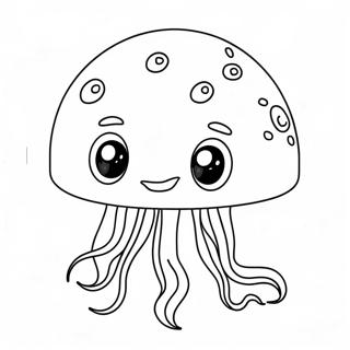 Pahina Ng Kulay Ng Cute Na Jellyfish Na May Malalaking Mata 28950-6300