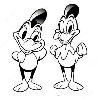 Pahina Ng Kulay Ng Daffy Duck Sa Isang Nakakatawang Posisyon 29118-6337