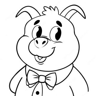 Pahina Ng Kulay Ng Porky Pig Na May Bowtie 29119 6341