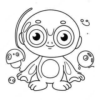 Palakaibigang Alien Na May Malalaking Mata Coloring Page 29759-6473