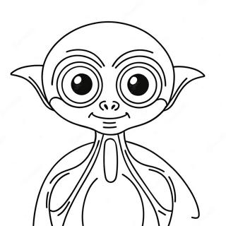 Palakaibigang Alien Na May Malalaking Mata Coloring Page 29759-6474