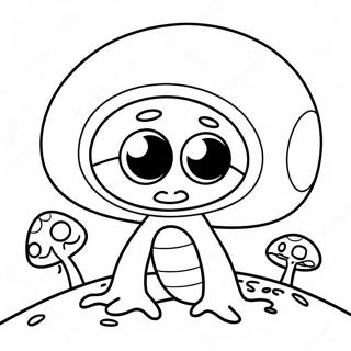 Palakaibigang Alien Na May Malalaking Mata Coloring Page 29759-6475