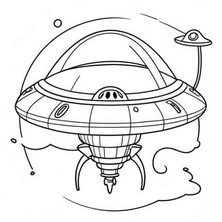 Spaceship Alien Coloring Page 29760-6477