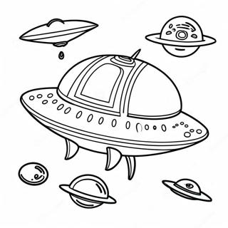 Spaceship Alien Coloring Page 29760 6479