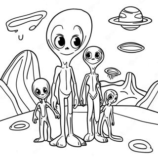 Pahina Ng Kulay Ng Pamilya Ng Alien Sa Planet 29762-6486
