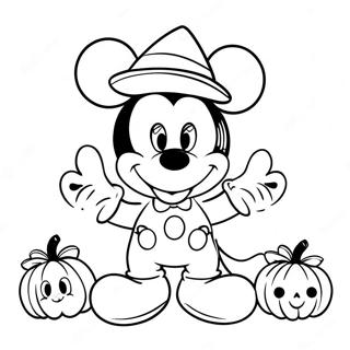 Mickey Mouse Na Kasuotan Sa Halloween Na Pahina Ng Kulay 30216-6573