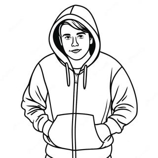 Si Mr Beast Sa Makulay Na Hoodie Na Pahina Ng Kulay 31551-6874