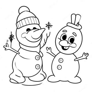 Cute Na Olaf Na May Snowman Na Pahina Ng Kulay 31921-6960