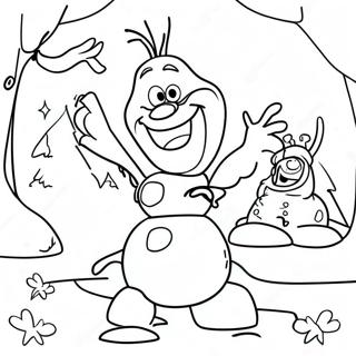 Olaf Kasama Ang Mga Kaibigan Na Pahina Ng Kulay 31922-6961