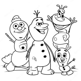 Olaf Kasama Ang Mga Kaibigan Na Pahina Ng Kulay 31922-6963