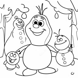 Olaf Kasama Ang Mga Kaibigan Na Pahina Ng Kulay 31922-6964