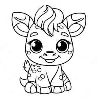 Cute Na Sanggol Na Zebra Na Pahina Ng Kulay 32019-6975
