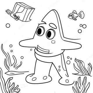 Patrick Star Sa Underwater Adventure Na Pahina Ng Kulay 32460-7075