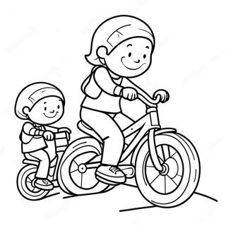 Hawkins Kids Na Nakasakay Sa Bisikleta Na Pahina Ng Kulay 32727 7143