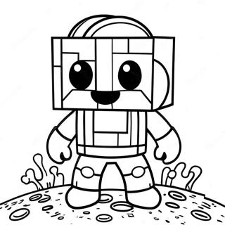 Pixelated Na Tauhan Ng Video Game Na Pahina Ng Kulay 34968-7634