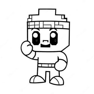 Pixelated Na Tauhan Ng Video Game Na Pahina Ng Kulay 34968-7636