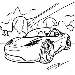 Tesla Roadster Sports Car Na Pahina Ng Kulay 35793-7831