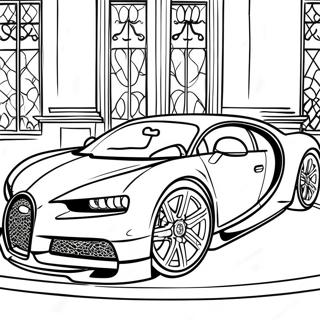 Eleganteng Bugatti Chiron Na Pahina Ng Kulay 36055-7883