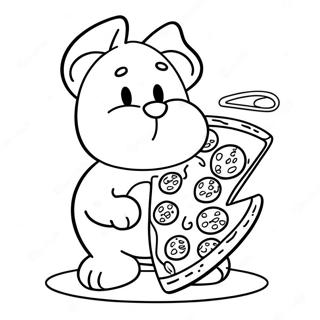 Garfield Na May Pizza Na Pahina Ng Kulay 36234 7930