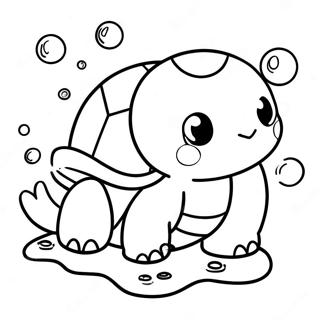 Cute Na Squirtle Na Nagsiswimming Na Pahina Ng Kulay 36598-7995