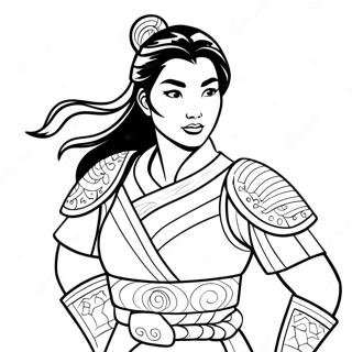 Mulan Sa Baluti Ng Mandirigma Na Pahina Ng Kulay 37261-8134