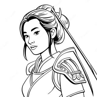 Mulan Sa Baluti Ng Mandirigma Na Pahina Ng Kulay 37261-8136