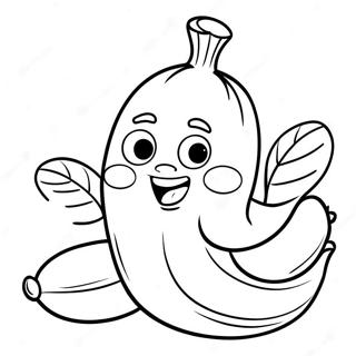 Cute Cartoon Saging Pahina Ng Kulay 38734-8454