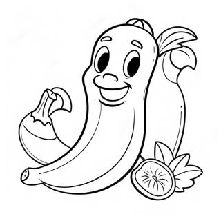 Cute Cartoon Saging Pahina Ng Kulay 38734-8456