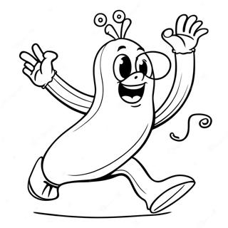 Nakakatawang Saging Na Nagsasayaw Pahina Ng Kulay 38736-8461