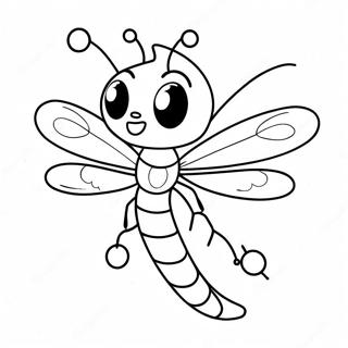 Cute Na Cartoon Na Alitaptap Na May Malalaking Mata Na Pahina Ng Kulay Mga Pahina Ng Kulay