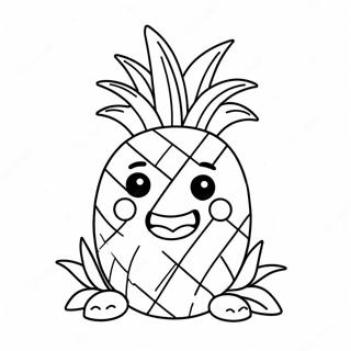 Cute Na Cartoon Na Pinya Na Pahina Ng Kulay 39911-8716