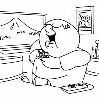 Pahina Ng Kulay Ng Pamilya Guy Chris Griffin Na Naglalaro Ng Video Games 40922-8952