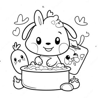 Pochacco Na Naglalaro Kasama Ang Mga Kaibigan Na Pahina Ng Kulay 41351-9034