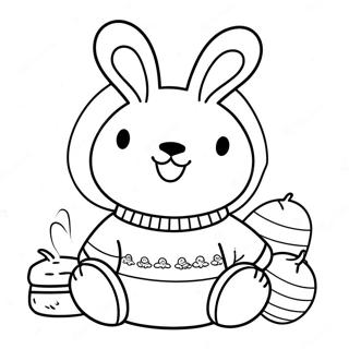 Pochacco Na Naka Komportableng Sweater Na Pahina Ng Kulay 41352-9037