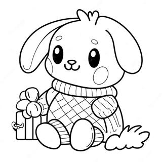 Pochacco Na Naka Komportableng Sweater Na Pahina Ng Kulay 41352-9039