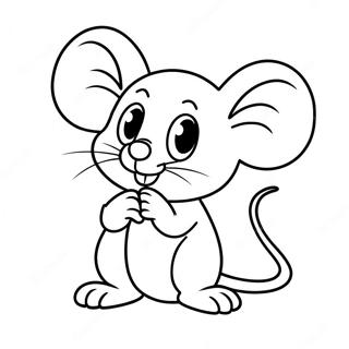 Pahina Ng Kulay Ng Cute Na Cartoon Mouse 43372-9473