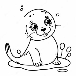 Cute Na Sanggol Na Seal Na Pahina Ng Kulay 43549-9514