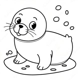 Cute Na Sanggol Na Seal Na Pahina Ng Kulay 43549-9515