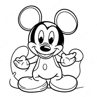 Masayang Mickey Mouse Na Pahina Ng Kulay 4465-1066