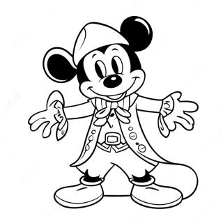 Mickey Mouse Sa Kasuotang Pirata Na Pahina Ng Kulay 4466-34