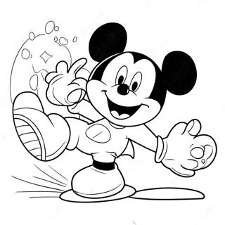 Mickey Mouse Na Naglalaro Ng Soccer Na Pahina Ng Kulay 4468-264