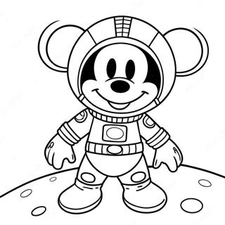 Mickey Mouse Sa Isang Space Suit Na Pahina Ng Kulay 4469-2291