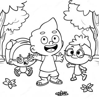 Mga Tauhan Ng Rugrats Na Naglalaro Sa Parke Na Pahina Ng Kulay 45490-9955