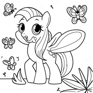 Fluttershy Mga Pahina Ng Kulay