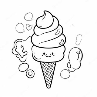 Pahina Ng Kulay Ng Masarap Na Ice Cream Cone 4827-235