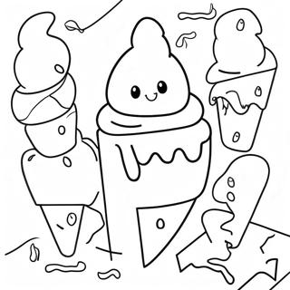 Pahina Ng Kulay Ng Masarap Na Ice Cream Cone 4827-236