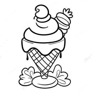 Pahina Ng Kulay Ng Makulay Na Ice Cream Sundae 4828-2441